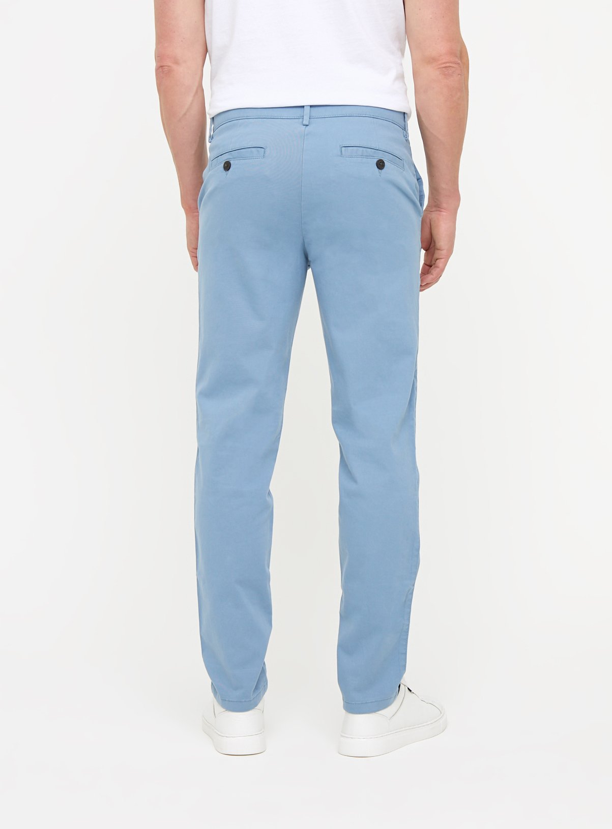 Light Blue Skinny Fit Chino Trousers  44L - Image 5 thumbnail